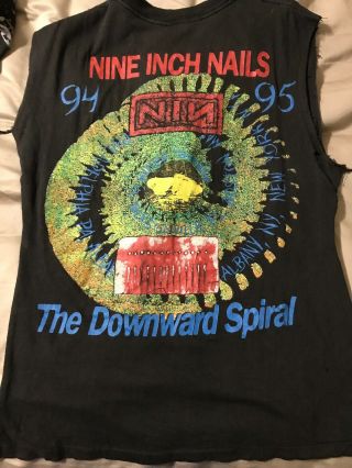 Vintage Nine Inch Nails Cut Sleeve And Stitched Down Sides Shirt