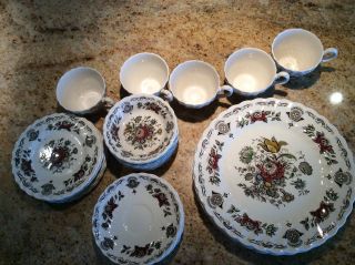 Old Vintage Myotts Bouquet Staffordshire England Dishes