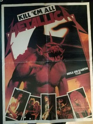 Metallica Kill Em All Poster Hell On Earth Tour Rare
