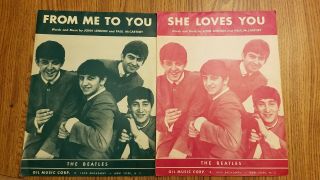 The Beatles Rare 1964 U.  S.  Sheet Music Sheets In Very Good,