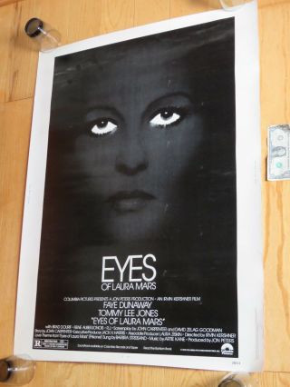 " Eyes Of Laura Mars " Faye Dunaway 1978 Theatre Poster 30 X 40 Heavy Stock (p194)