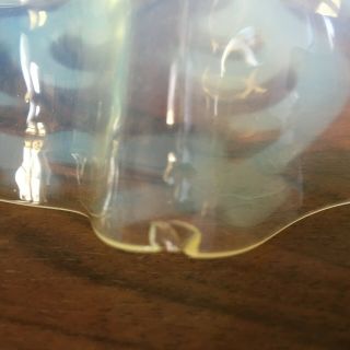 patterned art nouveau vaseline glass light lamp shade Powell Walsh a/f 5