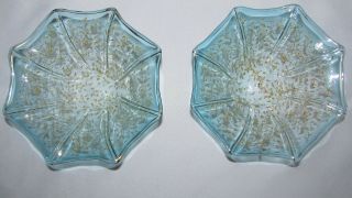 Antique Bohemian Painted Enameled Art Glass Bowls - Moser?
