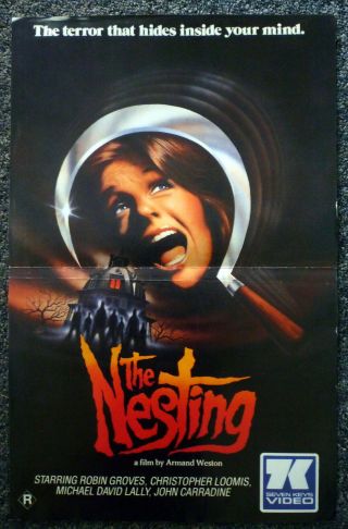 The Nesting Rare 1980s Horror Video Movie Poster Great Horror Artwork
