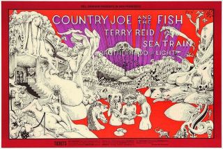 Country Joe And The Fish Concert Poster 1968 - Lee Conklin Art - Fillmore West
