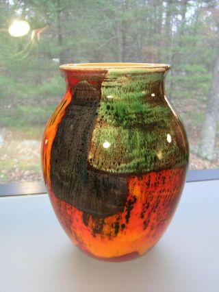 Poole Pottery Gemstone Vase Signed 8 " Or 20.  5cm