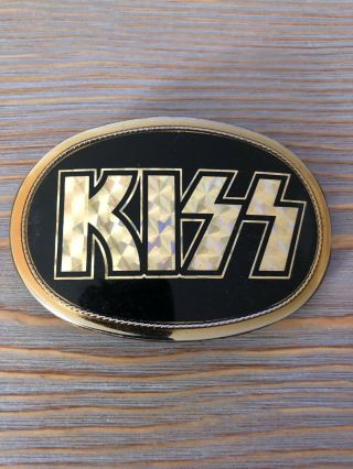 1977 Pacifica Kiss Belt Buckle Black/gold