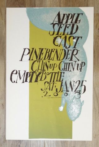 2003 Apple Seed Cast - Chicago Silkscreen Concert Poster S/n By Jay Ryan