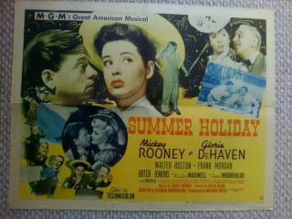 Summer Holiday Half Sheet Poster 22x28 " Mgm Musical 1947