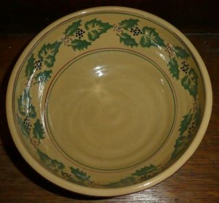 NICHOLAS MOSSE Rare HOLLY AND IVY Large Footed Bowl 9 