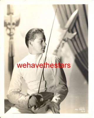 Vintage William Henry Quite Handsome Sexy 30s Fencing Publicity Portrait