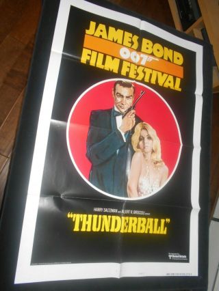 Thunderball James Bond 007 Film Festival R.  /75 One Sheet Poster