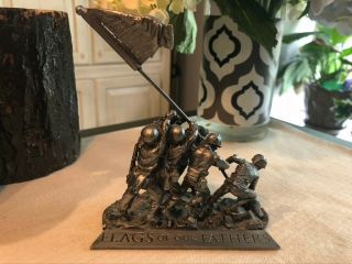 Rare Flags Of Our Fathers 2006 Dreamworks Iwo Jima Movie Promo Pewter Statue