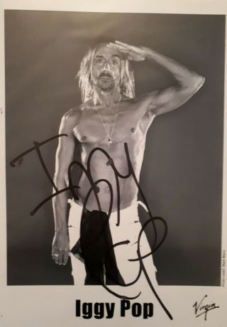 Iggy Pop Signed Photo Plus Two Gig Tickets And Publicity Photos.