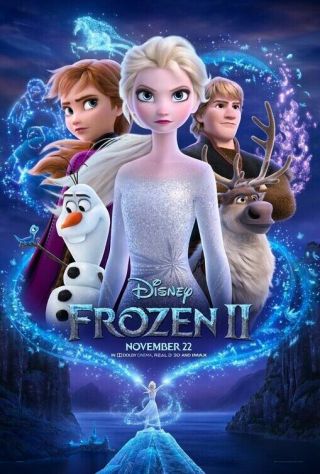 Frozen 2 Double Sided Movie Poster 27x40 Kristen Bell