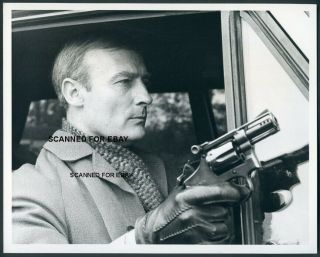 Edward Woodward As Callan With Gun 1974 Vintage Press Photograph