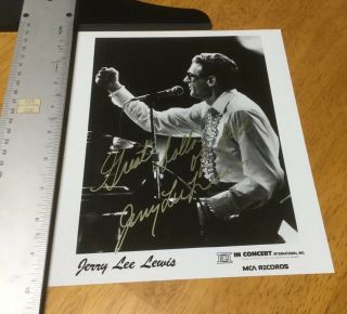 Rock & Roll Hall Of Fame Jerry Lee Lewis Autographed Photo Signed Music