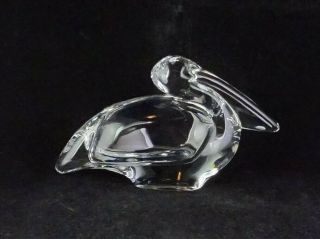 Baccarat Pelican Sea Bird Crystal Animal Sculpture Figurine - Signed