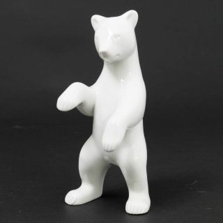 Rare Kpm Germany Porcelain Standing White Polar Bear Figurine 7.  75 " T Porzellan