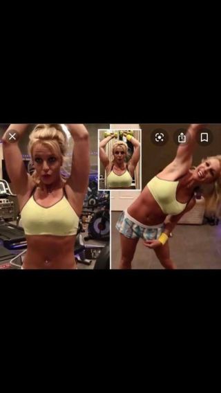 Britney Spears Celebrity Worn Owned Wardrobe Yellow Sports Bra W/coa