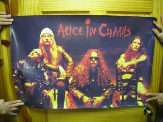Alice In Chains Poster Band Shot Sitting On Chairs