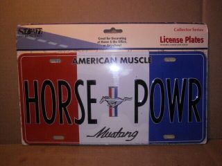 Ford Mustang Horse Powr - License Plate Sign - Collectors Series Sign Of The Time