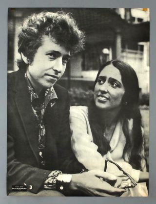 Bob Dylan,  Joan Baez - Rare Vintage 1960s French Personality Poster