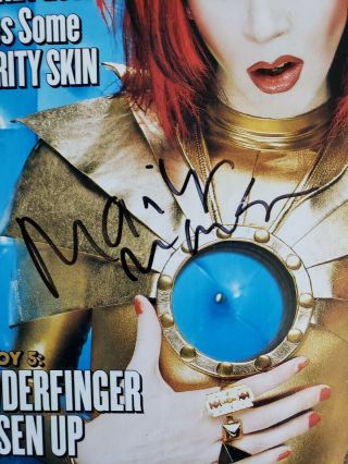 Marilyn Manson Signed Autographed Poster Rolling Stone Cover 1998 EXTREMELY RARE 2