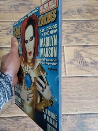Marilyn Manson Signed Autographed Poster Rolling Stone Cover 1998 EXTREMELY RARE 7