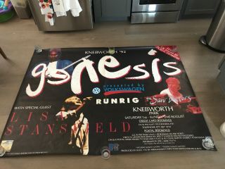 92 Genesis Phil Collins Final UK Public Show Subway Promo Poster Pair 80”x 60” 3