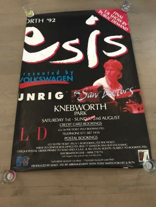 92 Genesis Phil Collins Final UK Public Show Subway Promo Poster Pair 80”x 60” 6