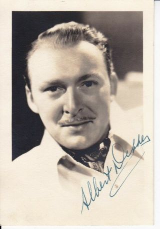 Actor Albert Dekker Autograph Signed Very Early Small Publicity Photo D1968