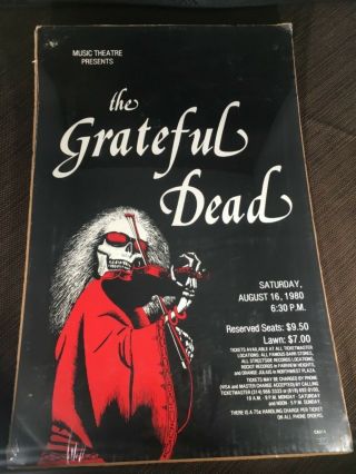 Grateful Dead 1980 Music Theatre Concert Poster