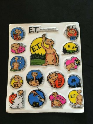 Vintage " E.  T.  " (16) Puffy Stickers