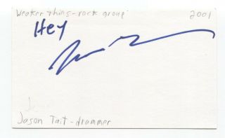 Weakerthans Jason Tait Signed 3x5 Index Card Autographed Signature Band