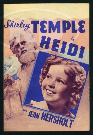 1937 20th - Century Fox 4 - Page Movie Herald - Shirley Temple In Heidi