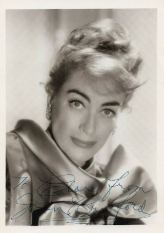 Vintage: " Mildred Pierce " Actress: Joan Crawford Signed Photo With C.  O.  A.