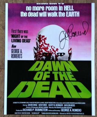 George Romero " Autographed Hand Signed " 8x10 Dawn Of The Dead Photo - Night Day