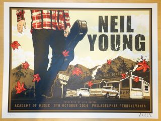 2014 Neil Young - Philadelphia Silkscreen Concert Poster By Blair Sayer