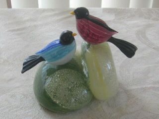 Vintage Barbini Murano Glass Birds Figurine Ex Nr