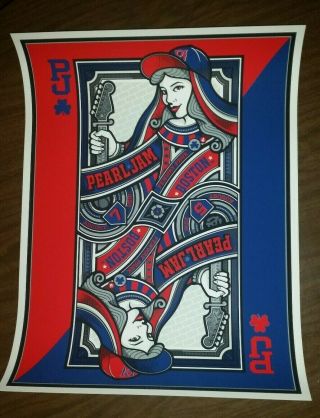 Pearl Jam Poster Fenway Boston 2016 Se Mark5 August 5th &7th 2016