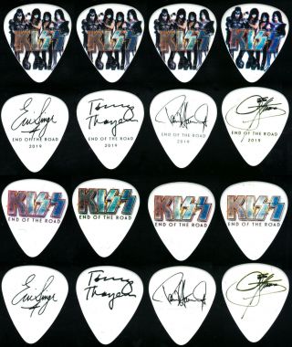 Kiss - 2019 End Of The Road - 2 Tour Guitar Pick Set - All 8 - Gene - Paul - Eric - Tommyx2