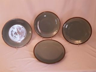 Set Of 4 John B Taylor Louisville Pottery Country Fare Green 11 " Dinner Plates