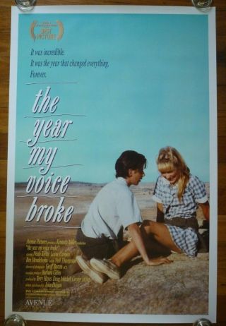 The Year My Voice Broke 1988 American One Sheet Movie Poster Noah Taylo