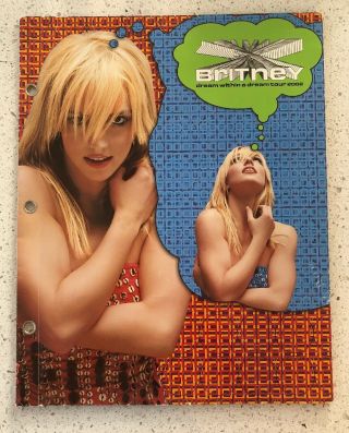 Britney Spears 2002 Dream Within A Dream Tour Program Book / Stickers