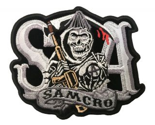 Sons Of Anarchy Soa Samcro Reaper Licensed Biker Patch Iron/ Sew On