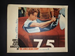Vintage James Dean 1957 Lobby Card The James Dean Story Lc 8 Numbered 57/439