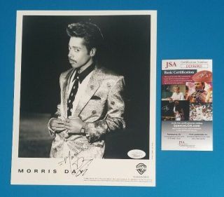 Morris Day Signed Rare Orginal Vintage 8x10 Record Company Promo Photo Jsa Time