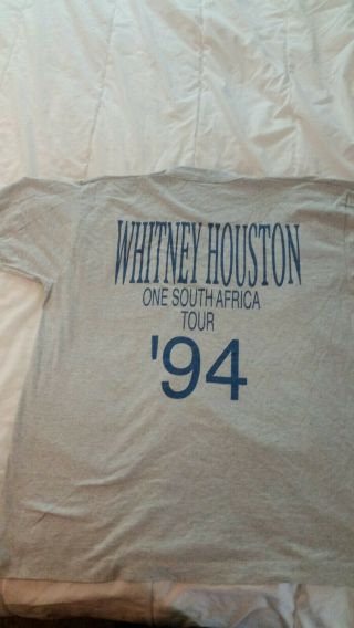 Vtg Rare Whitney Houston One South Africa Local Crew Tour Tshirt 