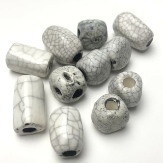 11x Doyle Lane Mcm Studio Pottery Ceramic Beads